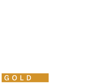 Qualmark Gold Award Logo Stacked Reverse